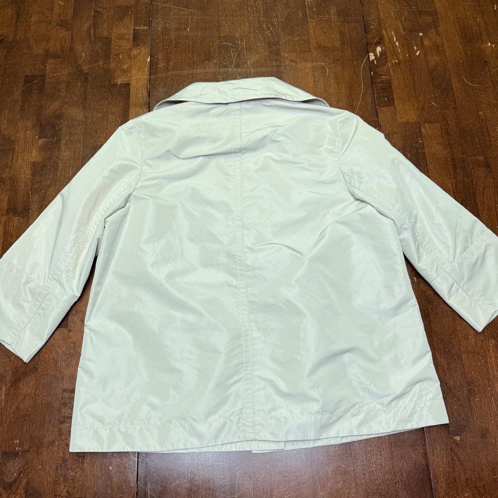 DENNIS MEROTTO Womens Cream Light Jacket Button Front Size 6 - Picture 4 of 6